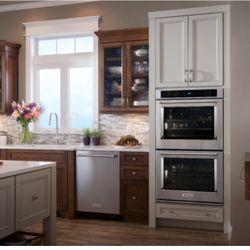 KitchenAid - 30" Built-In Double Electric Convection Wall Oven - Stainless steel