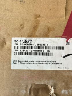Brand New Inverter Solar Edge