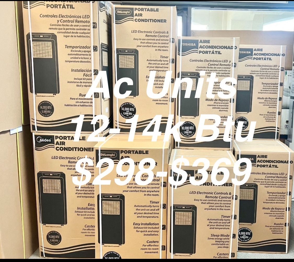 Portable Ac Unit. Air Conditioning Unit. 12-14k BTU Cools 350-700 Sq Ft $298-$359 Free Delivery
