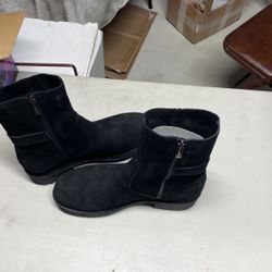 Dress Black Velvet Ankle Work Boots New 