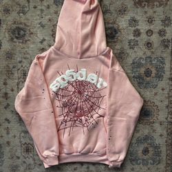 SP5DER Hoodie – Pink Web