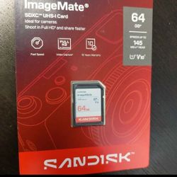 SanDisk 
65m4 GB SDXC UHS-I Card Memory, Speed Up To 145MB/s V10 - New