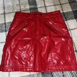 Red Leather Skirt