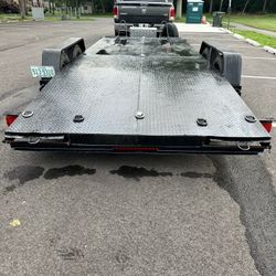 18 Foot Beavertail Flat Deck Car Trailer