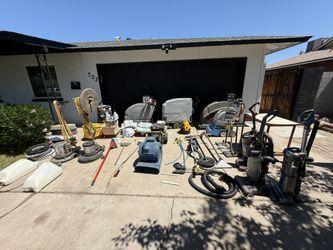 Complete Professional Floor Cleaning Equipment Lot - Buffers, Extractors, Vacuums & More!