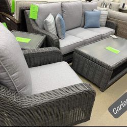 $39 Down Payment Ashley Outdoor Sofa, Loveseat,Chair and Coffee Table Total Price 