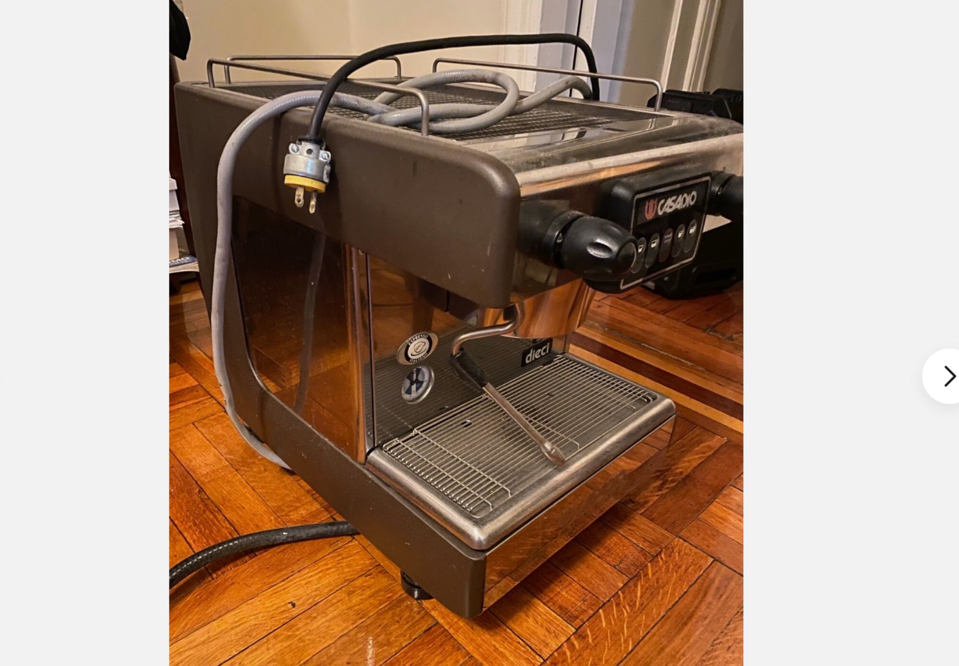 Casadio Coffee And Espresso Maker - Black/Stainless. Condition is Used In Great Working Condition