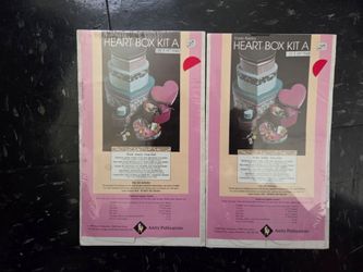 NWT Lot of 2 Vintage Amity Publications Heart Box Kit A Pattern 019 Sealed New