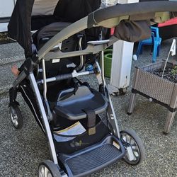Chicco BravoFor2 Standing/Sitting Double Stroller - Iron | Black/Grey