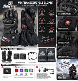 Iron Jias Heated Motorcycle Gloves