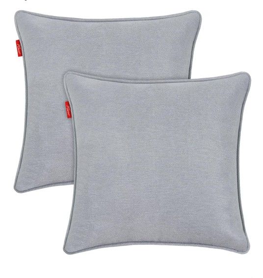 Pcinfuns Outdoor Patio Furniture Pillows 18x18 2 Pack,Light Grey new