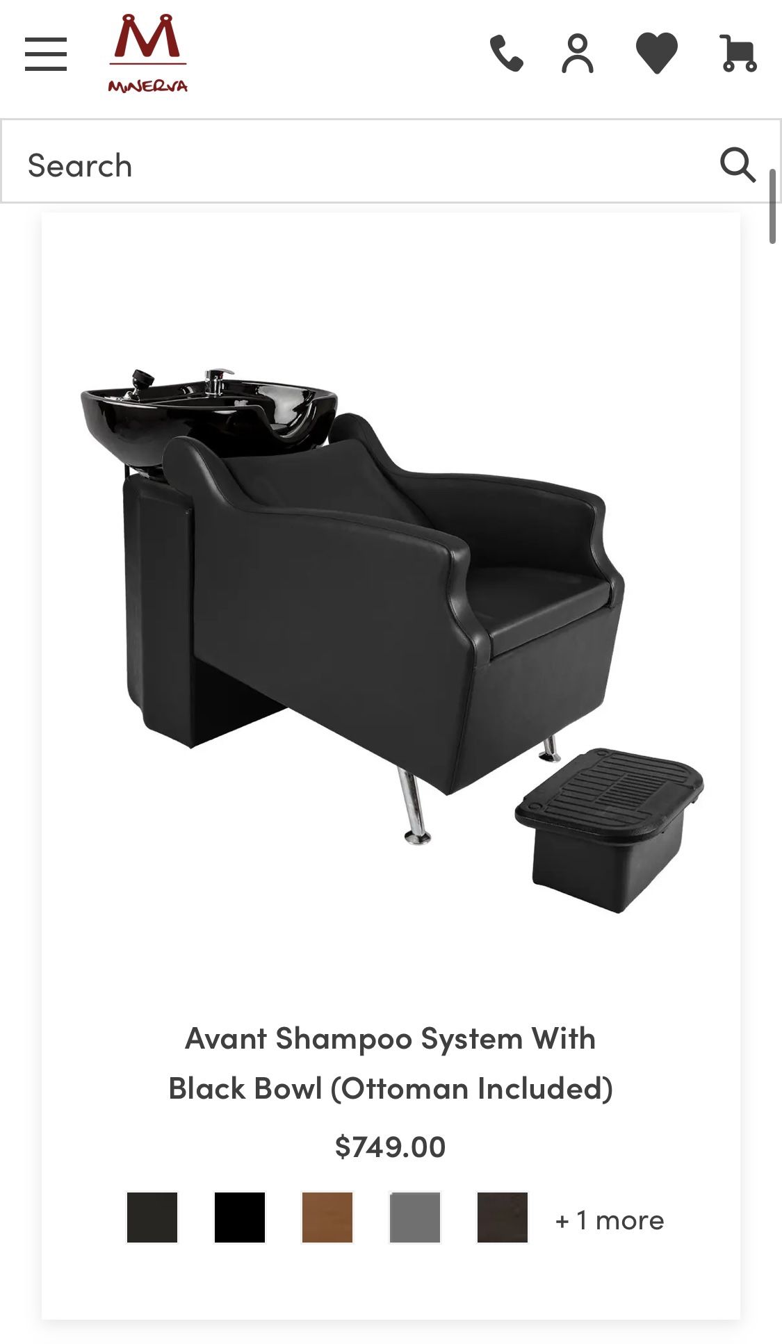 Shampoo Bowl And Chair From Minerva Beauty