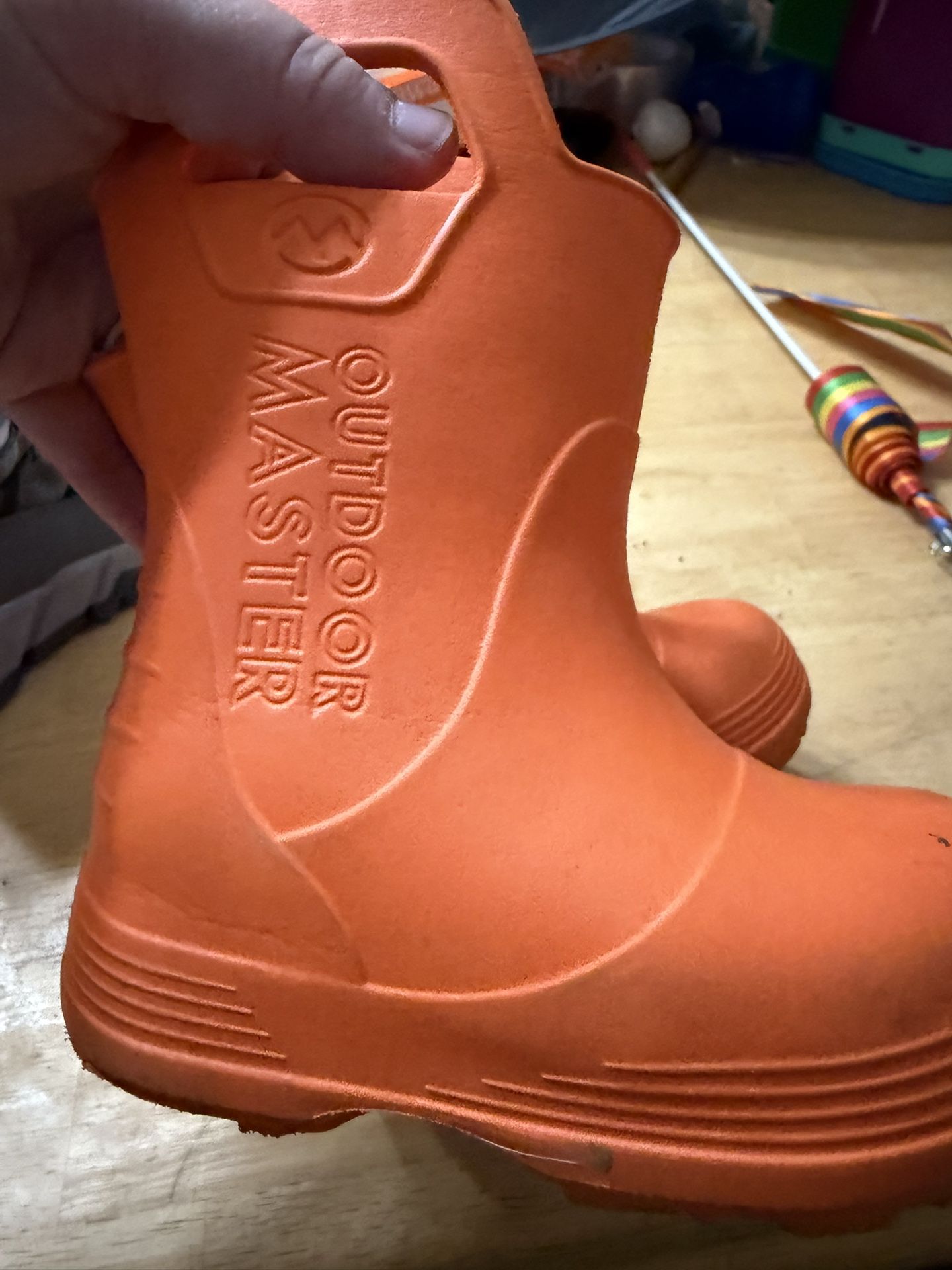 Toddler Size 6 Rain Boots Orange