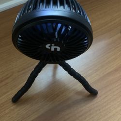 Portable Rechargeable Tripod Fan – Powerful & Flexible