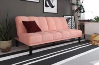 Salmon Pink Chanelle Futon/Sofa – $400 OBO