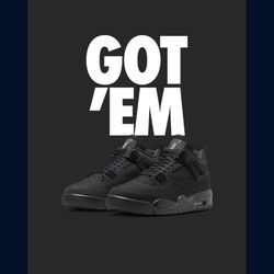 jordan 4s black cats 