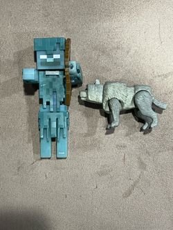 Minecraft Stray no arrow & Wolf posable figures Figure Mattel Mojang Studios