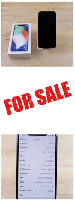 Apple iPhone X - 256GB - Silver