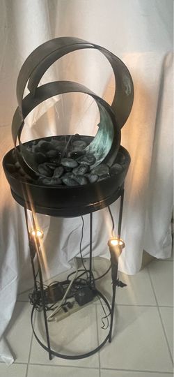 Modern illuminated Indoor Water  Fountain  with stand