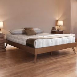 Queen Size Solid Wood Platform Bed - New