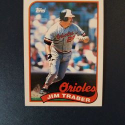 Jim Traber 1989 Topps Baseball Card