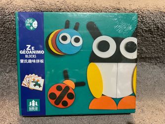 New unopened Ze Geoanimo Blocks Kids Shape Puzzle Set