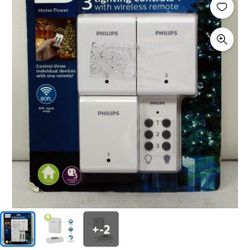Phillips 3 Plug Control With Remote. No WiFi Needed 