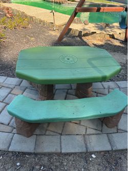 Kids table and benches