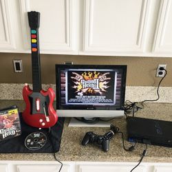 Complete PS2 with Guitar Hero 1 & 2 Fully tested & works Great!!!