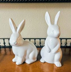 (2) New Bunny Rabbit Figurines