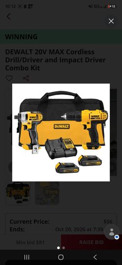 DEWALT 20V MAX Cordless Drill & Impact Driver Combo Kit