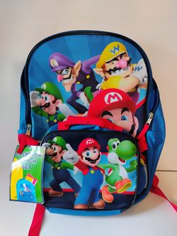 Super Mario Backpack With Luncbox 