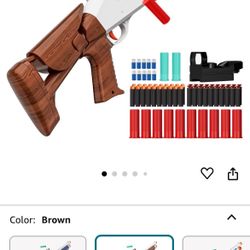 New In Box Toy Gun Models Foam Blasters (33-Inch) Jumping Shell Design [with10 Shell 40 Soft Darts] Perfect for Indoor and Outdoor Play (Brown)