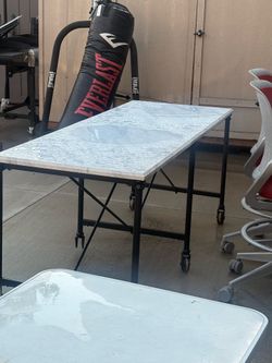 Faux marble table