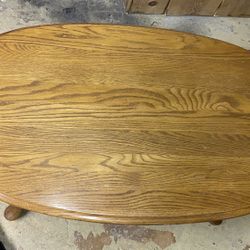 Coffee Table - BROYHILL FURNITURE Solid Oak Country French 46" Oval Accent
