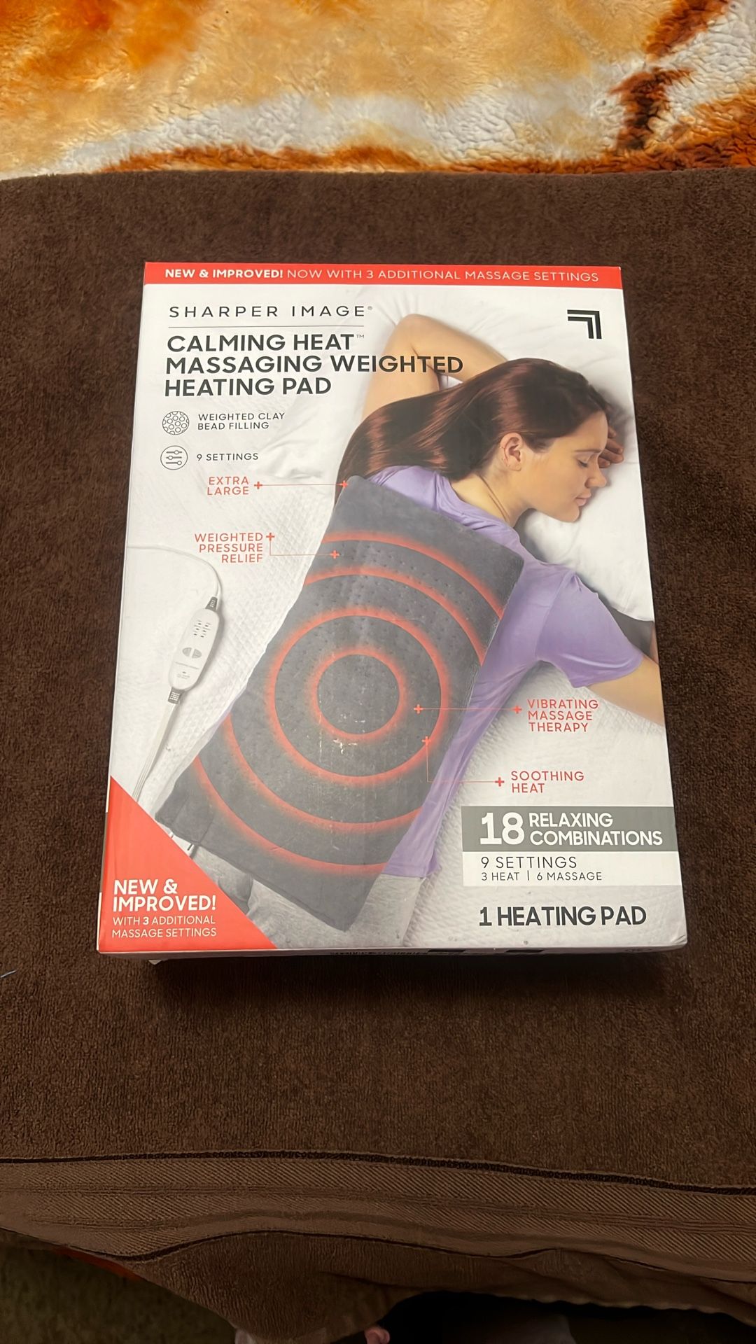 Sharper image massage heating pad