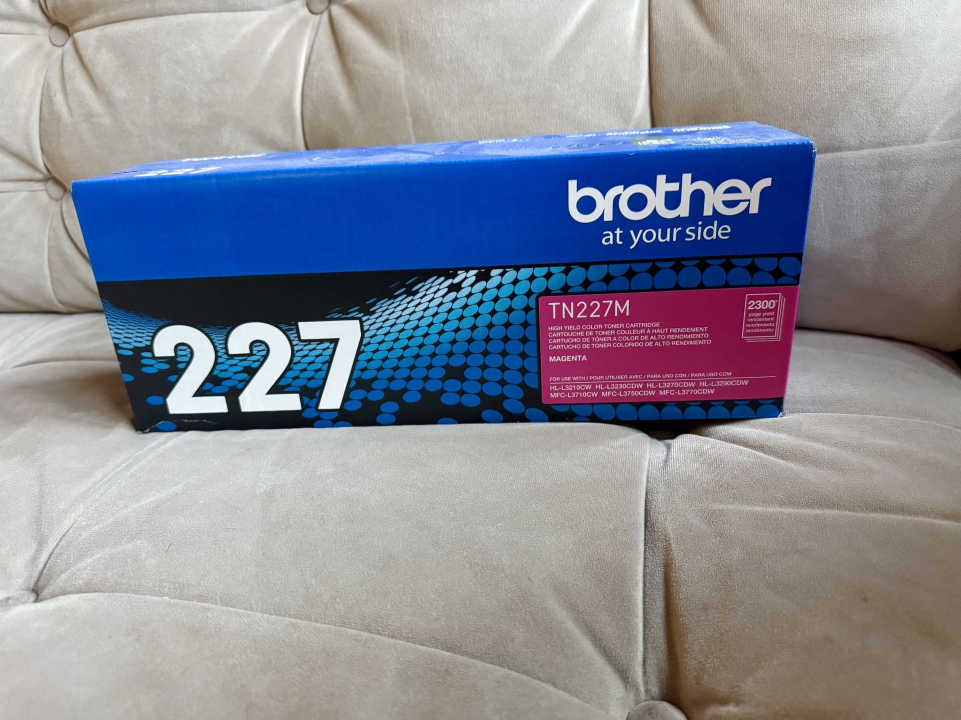 Brother Genuine TN227M, High Yield Toner Cartridge Replacement Magenta Toner 227