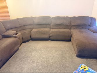 6-Piece Modular Sectional Sofa w/ Recliners & Chase
