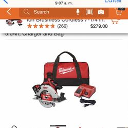 MILWAUKEE COMBO SAW WITH BATTERY AND CHARGER BRAND NEW