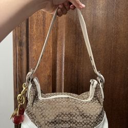 White Vintage Coach Bag