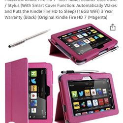 Kindle Fire w/ Pink Case