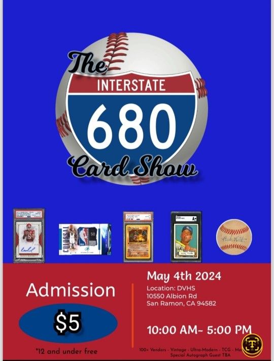 SPORTS CARD SHOW TODAY. SAN RAMON 10 AM TO 5PM 10550 ALBION RD