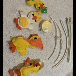 Vintage Judi's Duck Lettes Musical Mobile for Baby Crib Nursery 80s Untested    ****PLEASE NOTE****box is damaged. The product is not In great conditi