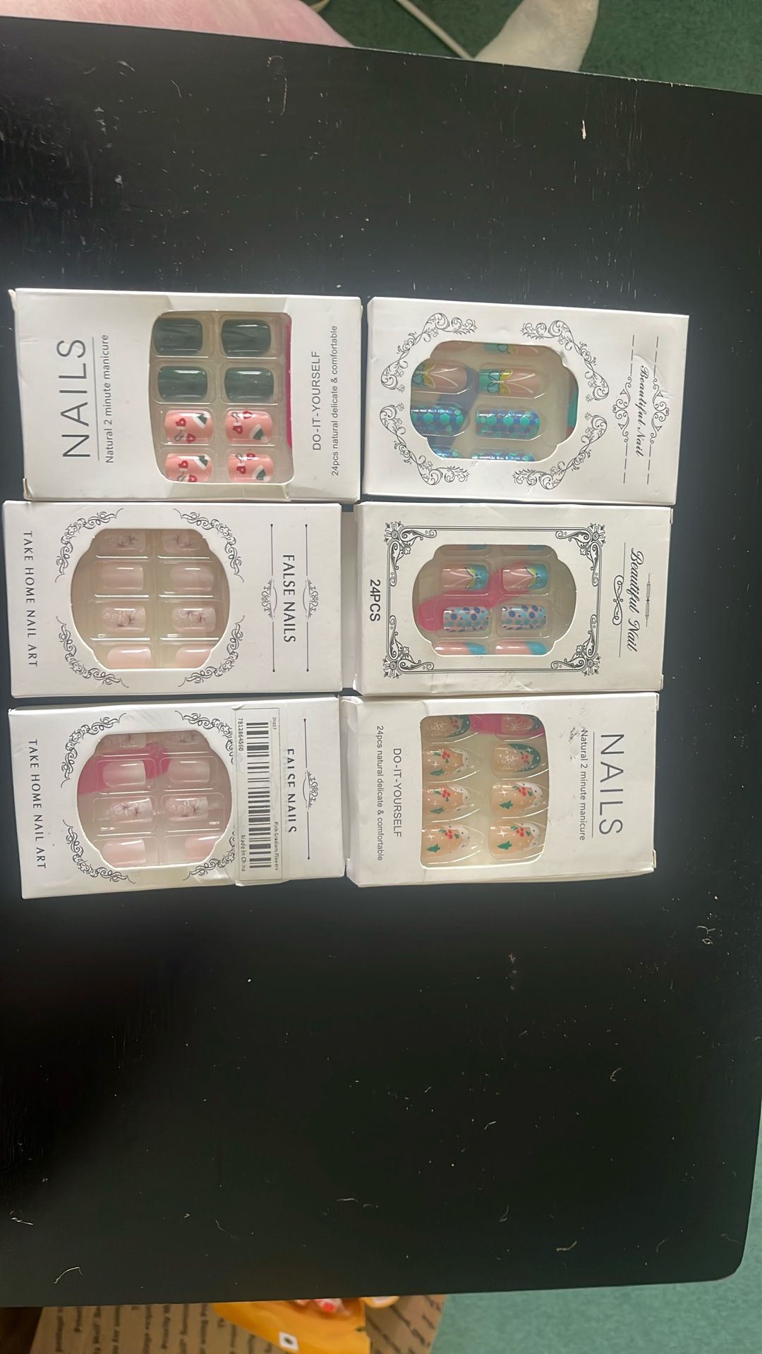 new bundle 6 sets of false nails