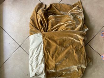 Queen size Gold Velvet bed skirt
