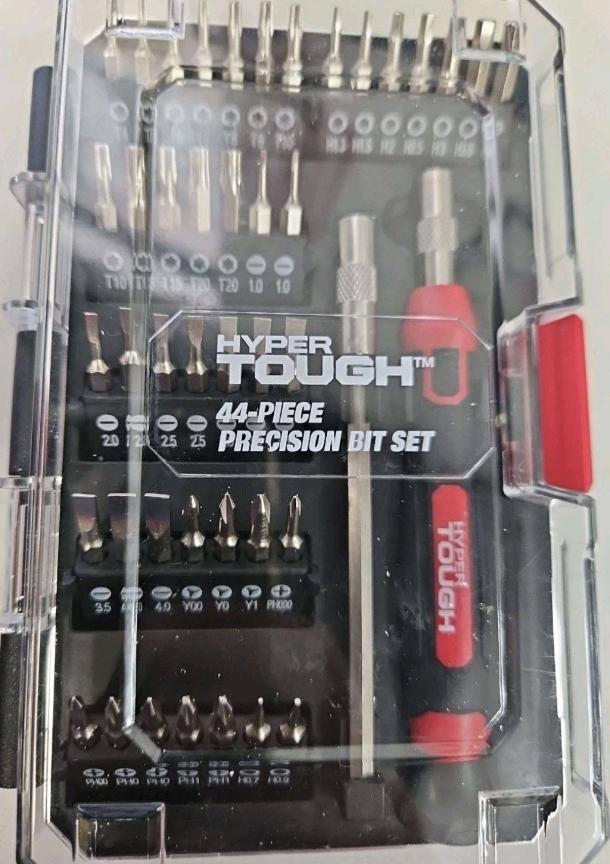 Hyper Tough 77 Piece Precision Tool Kit with Magnetic Screwdriver, Standard Size Bits, and Case