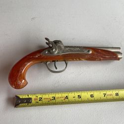 Hubley Flintlock Toy Cap Gun. Double Barrel. Probably 1950s.