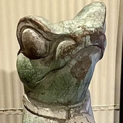 39” Indoor/Outdoor Wooden Frog Statue 