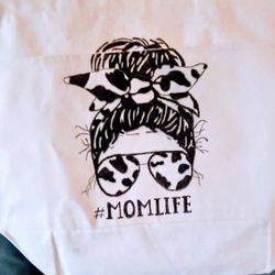 Mom Life Canvas Tote Bag 