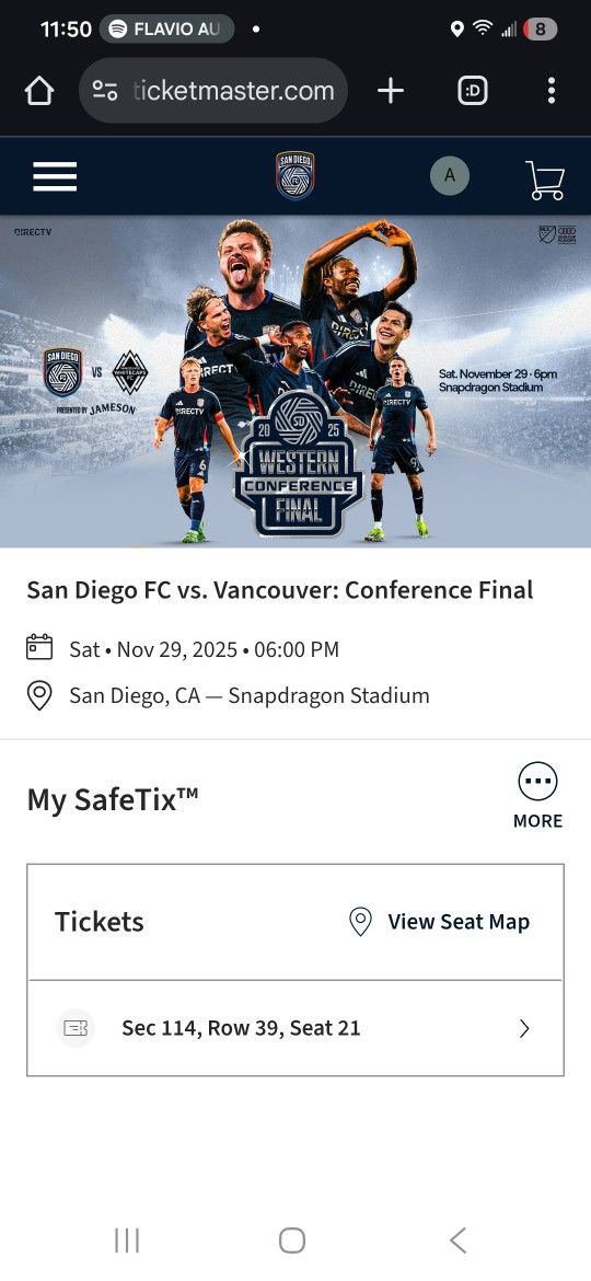San Diego FC - FINAL TICKET